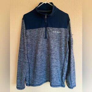 Men’s Free Country Navy 1/4 Zip Micro Tech Pullover, Size Medium, Stretch